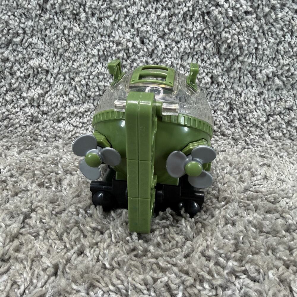 Green Submarine Vehicle Toy Clear Dome Robot Arms Propellers 1990s - Picture 3 of 10